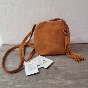 Hobo Nash Suede Crossbody Bag Adobe
